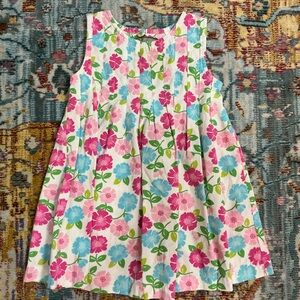Gymboree Tennis Match Easter spring summer pink blue white floral dress 2T